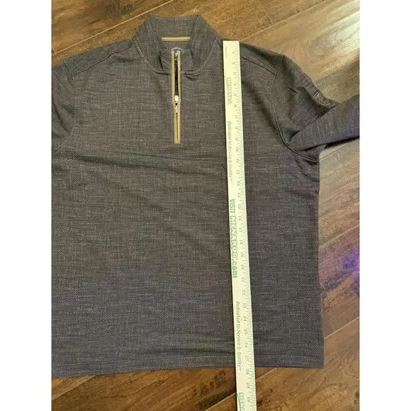 Johnnie-O Hartford Heathered 1/4 Zip Pullover Men’s L Russett NWOT Reg $169.95
